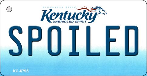 KC-6795 Spoiled Kentucky State License Plate Novelty Key Chain - 3 x 6 in.