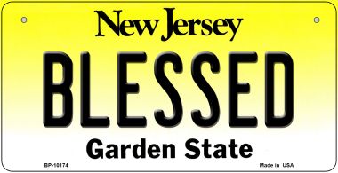 Blessed New Jersey Novelty Metal Bicycle Plate BP-10174