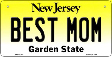 Best Mom New Jersey Novelty Metal Bicycle Plate BP-10180
