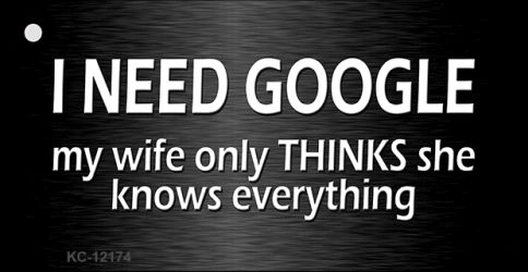 KC-12174 I Need Google Novelty Metal Key Chain - 3 x 6 in.
