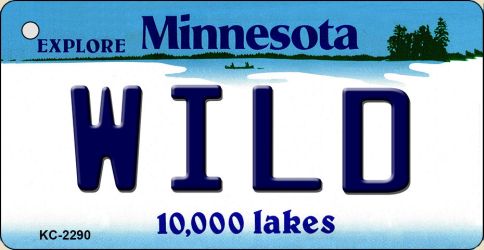 SMART BLONDE Wild Minnesota State License Plate Tag Key Chain KC-2290