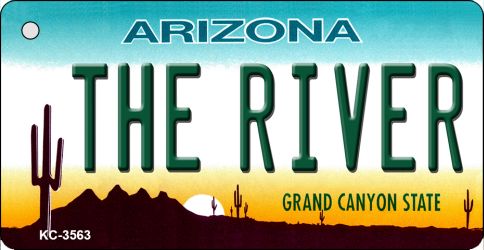 KC-3563 The River Arizona State License Plate Key Chain - 1.5 x 3 in.