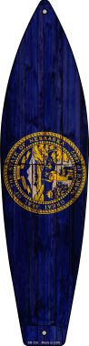 SB-126 Nebraska State Flag Novelty Surfboard Sign - 3.5 x 2 in.