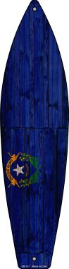 SB-127 Nevada State Flag Novelty Surfboard Sign - 3.5 x 2 in.