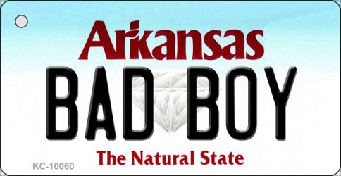 KC-10060 Bad Boy Arkansas State License Plate Key Chain - 5 x 17 in.