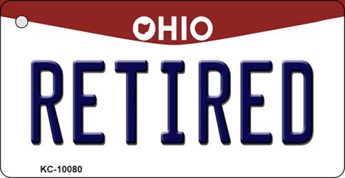 KC-10080 Retired Ohio State License Plate Key Chain - 5 x 17 in.