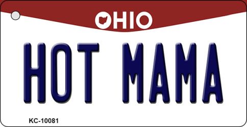 KC-10081 Hot Mama Ohio State License Plate Key Chain - 1.5 x 3 in.