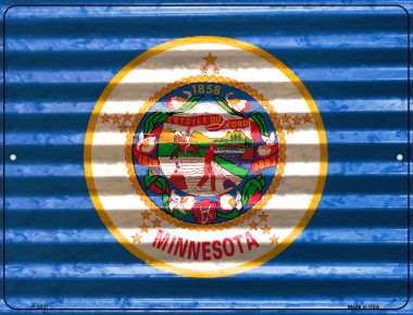 P-2337 Minnesota Flag Novelty Parking Sign - 1.5 x 3 in -  Smart Blonde