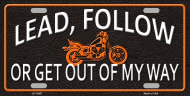 LP-11667 Lead Follow Novelty License Plate - 1 x 2 in.