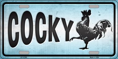 LP-11785 Cocky Chicken Novelty License Plate - 1 x 2 in.