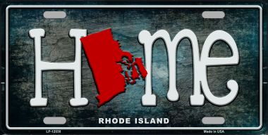 LP-12030 Rhode Island Home State Outline Novelty License Plate - 1.5 x 2 in -  Smart Blonde