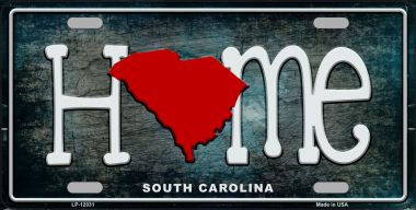 LP-12031 South Carolina Home State Outline Novelty License Plate - 1 x 2 in -  Smart Blonde