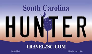 M-6276 Hunter South Carolina State License Plate Magnet - 4 x 7 in -  Smart Blonde