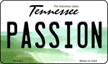 M-6421 Passion Tennessee State License Plate Magnet - 7 x 4 in.
