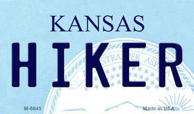 SMART BLONDE Hiker Kansas State License Plate Tag Novelty Magnet M-6645
