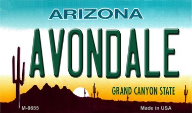 M-8655 Avondale Arizona State License Plate Magnet - 7 x 4 in.