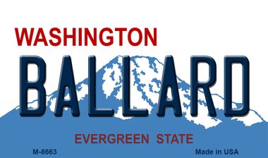 SMART BLONDE Ballard Washington State License Plate Tag Magnet M-8663