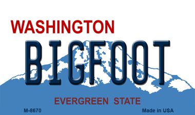 SMART BLONDE Bigfoot Washington State License Plate Tag Magnet M-8670