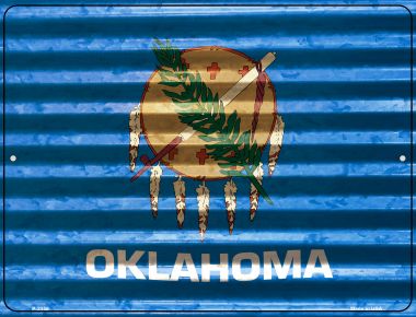 P-2350 Oklahoma Flag Novelty Parking Sign - 9 x 12 in.