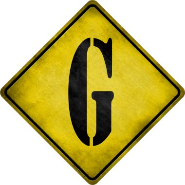 CX-272 Letter G Xing Novelty Metal Crossing Sign - 16.5 x 16.5 in -  Smart Blonde