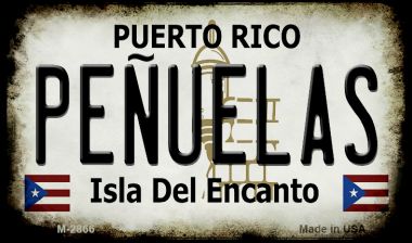 Picture of Smart Blonde M-2866 Penuelas Puerto Rico State License Plate Magnet - 3.5 x 2 in.