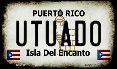 Utuado Puerto Rico State License Plate Magnet - 3.5 x 2 in.