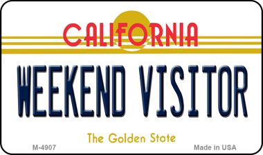 Picture of Smart Blonde M-4907 Weekend Visitor California State License Plate Magnet - 3.5 x 2 in.