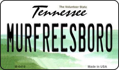 M-6419 Murfreesboro Tennessee State License Plate Magnet - 3.5 x 2 in.