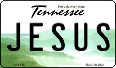 M-6448 Jesus Tennessee State License Plate Magnet - 3.5 x 2 in.
