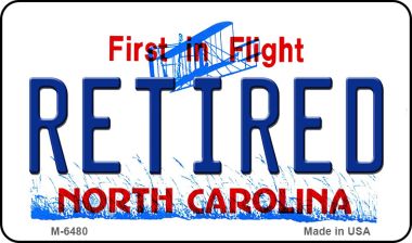 SMART BLONDE Retired North Carolina State License Plate Tag Magnet M-6480