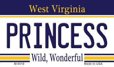 M-6518 Princess West Virginia State License Plate Magnet - 3.5 x 2 in.