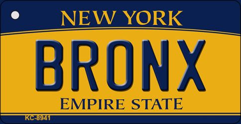 KC-8941 Bronx New York State License Plate Key Chain - 1.5 x 3 in.