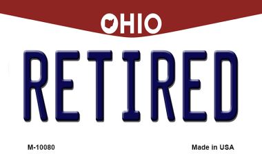 M-10080 Retired Ohio State License Plate Magnet - 3.5 x 2 in.
