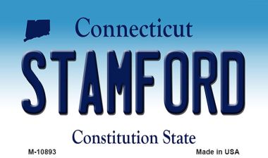 M-10893 Stamford Connecticut State License Plate Magnet - 3.5 x 2 in.
