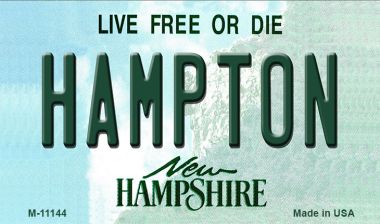 M-11144 Hampton New Hampshire State License Plate Magnet - 3.5 x 2 in.