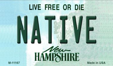 M-11167 Native New Hampshire State License Plate Magnet - 3.5 x 2 in -  Smart Blonde
