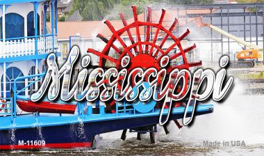 M-11609 Mississippi Boat Magnet - 3.5 x 2 in.