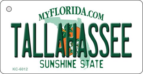 KC-6012 Tallahassee Florida State License Plate Key Chain - 1.5 x 3 in.