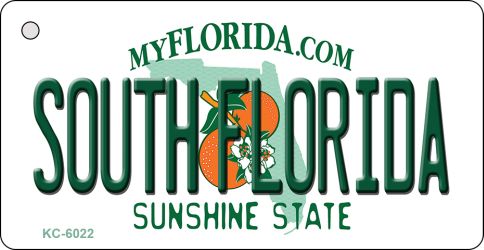 KC-6022 South Florida State License Plate Key Chain - 1.5 x 3 in.