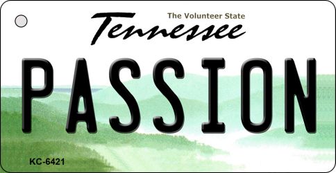 KC-6421 Passion Tennessee License Plate Key Chain - 1.5 x 3 in.