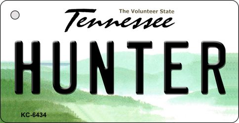 KC-6434 Hunter Tennessee License Plate Key Chain - 1.5 x 3 in.