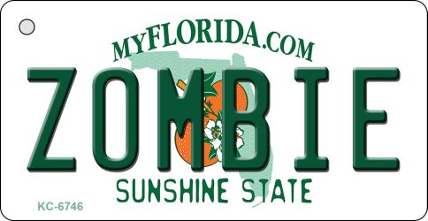KC-6746 Zombie Florida State License Plate Key Chain - 1.5 x 3 in.