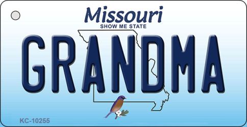 KC-10255 Grandma Missouri State License Plate Key Chain - 1.5 x 3 in -  Smart Blonde