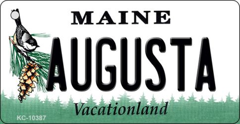 KC-10387 Augusta Maine State License Plate Key Chain - 1.5 x 3 in.