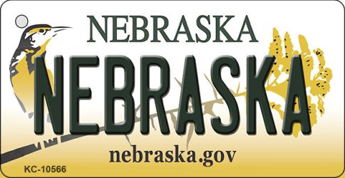 KC-10566 Nebraska State License Plate Novelty Key Chain - 1.5 x 3 in.