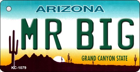 KC-1079 Mr. Big Arizona State License Plate Key Chain - 3.5 x 2 in.