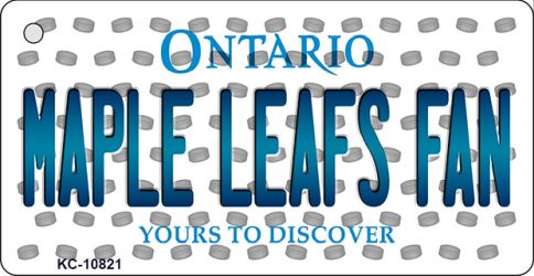 KC-10821 Maple Leafs Fan Ontario State License Plate Key Chain - 1.5 x 3 in.