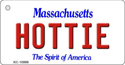 KC-10996 Hottie Massachusetts State License Plate Key Chain - 1.5 x 3 in.