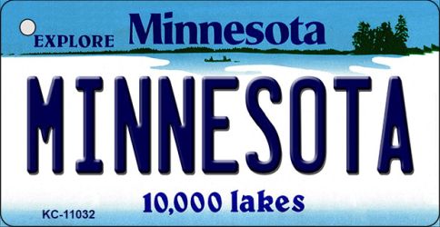 KC-11032 Minnesota State License Plate Novelty Key Chain - 1.5 x 3 in.