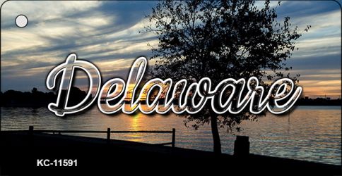 KC-11591 Delaware River Sunset Key Chain - 1.5 x 3 in.